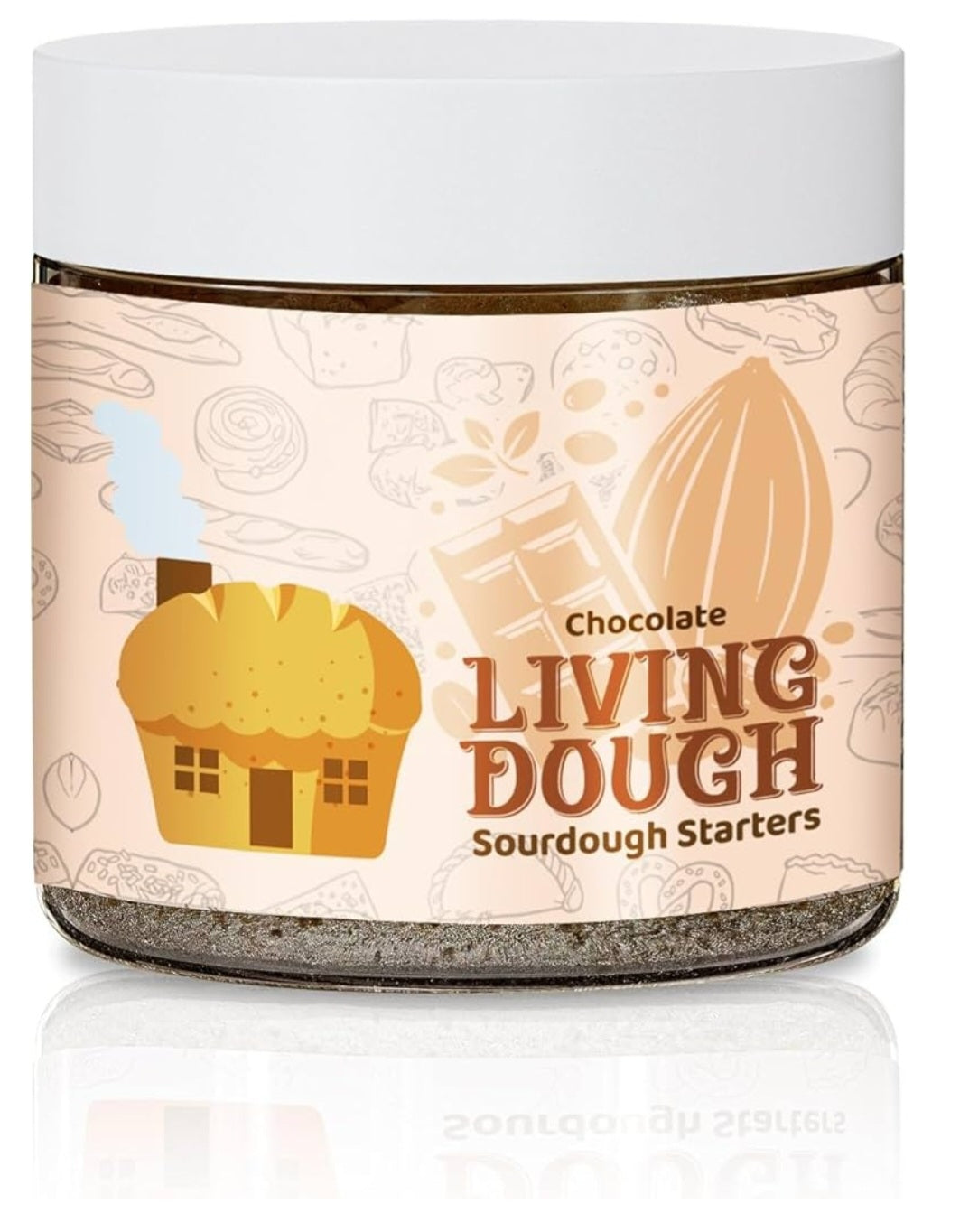 Chocolate Whole Wheat Sourdough Starter - Active & Live Cocoa Organic Sourdough Starter for Baking - For Artisanal Bread, Sweet Rolls, Brownies, and More