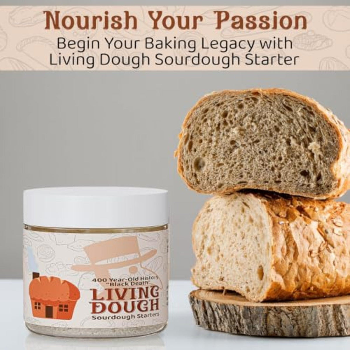Living Dough 400-Year Black Death sourdough starter – image 3