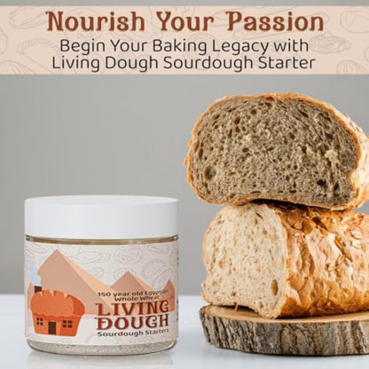 Living Dough 150-Year Egyptian whole wheat sourdough starter – image 3