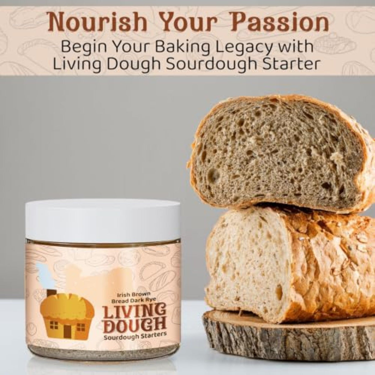 Living Dough Irish brown bread dark rye sourdough starter – image 3