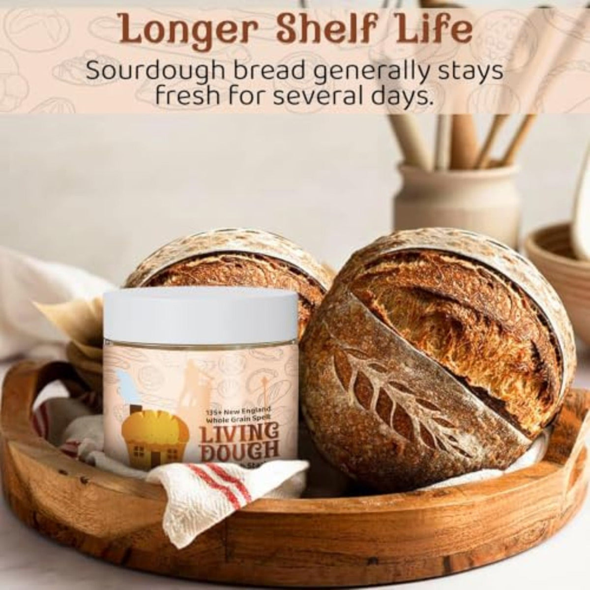 Living Dough 135-Year New England spelt sourdough starter – image 5